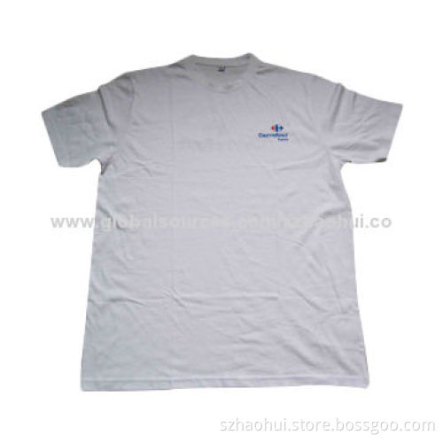 Men's 100% Cotton Cheap Promotional Uniform T-shirt, OEM, Customized Orders Welcomed
